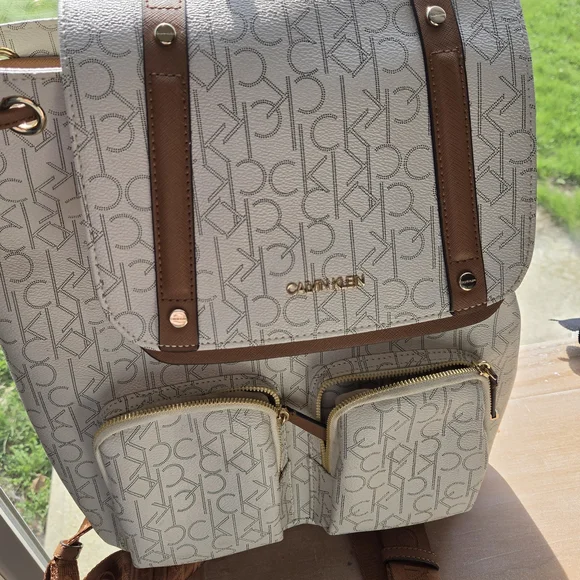 Calvin Klein Hudson Cargo Signature BackPack NWOT - Picture 1 of 9